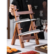 일식 원목 칼꽂이 다단 업소용 주방 칼보관대 칼정리 자석칼거치대, 1개, A_백송목 4층 칼꽂이
