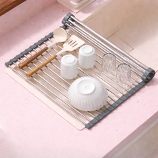 비디 빠른건조 싱크대 롤매트 식기건조대, 1개, 실버