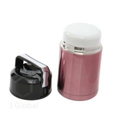 보온도시락통 1L 레드 스텐밀폐용기 죽도시락통, 1개