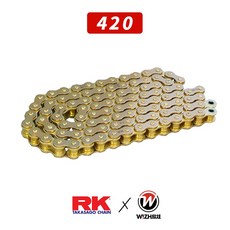 RK 420 MRU 油封鏈條 110L/120L 黃金 W!ZH 欣炫, 1個, 110L