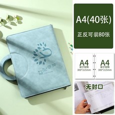 時光印信 孕檢報告單收納冊 軟皮A4資料冊, 1個, 湖藍 手提拉鏈包款 A4, N/A