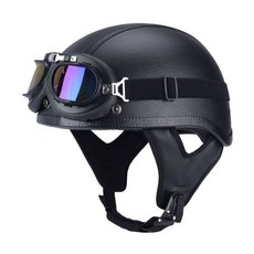 오토바이 헬멧 고글 반모 바이크 할리 오픈페이스 스쿠터 하프 클래식 패션, 3. XL, 7. 검은색 노란색 라인