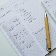 하루 시간 관리 데일리 플래너 A5 떡메 [80매 필레오 스케줄러 투두리스트 계획표 타임 트래커 박스 일일 스터디 공부 학습 노트], 1개