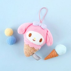 비브랜드 산리오 마이멜로디 아이스크림 가방고리 인형 키링 8cm B2-506490, 비브랜드 산리오 마이멜로디 아이스크림 가방고리 인형 키