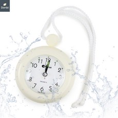 AN 욕실용 방수시계 화장실 걸이형 야광 주방 탁상용 수영장, 블루, 블루