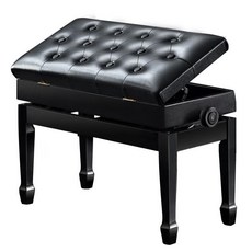 그랜드피아노 의자 건반 체어 스툴 수납 높이조절 학원, 더블 블랙 리프트 13 버클 말굽 다리, 1개