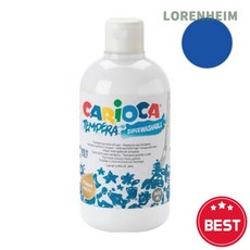 로렌하임 템페라 물감 500ml 학교미술용 수성 페인트 블루 까리오까 1개입 대용량물감