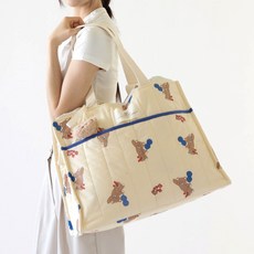 와이엠마마 가벼운 세탁 편한 보부상 방수 기저귀가방 더블빅윰백 키치, 벌룬베어