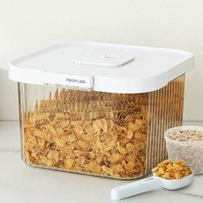 네오플램 투명 원터치 쌀통 5kg, 1세트