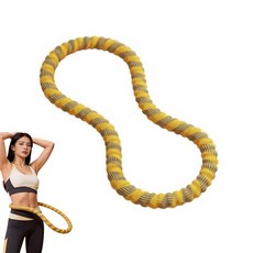 키초비 무소음 뱃살 다이어트 소프트 훌라 후프, 노란색, 1개, 1.5kg