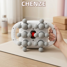 CHENZE 마사지건 무선 미니 다중헤드 전신 근육 마사지기 LED 저소음 강력진동, 화이트, CZ24-01