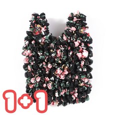 [깡앤총] 쭉쭉 늘어나는 요술 주름 장바구니 시장가방 1+1, 블랙, 2개