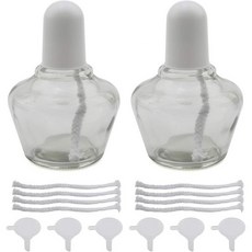 2팩 유리 150ml 알코올 버너 램프 실험실 장비 가열 10개의 윅 및 6개의 깔때기 교체 포함, 2팩 유리 150ml 알코올 버너 램프 실험실 장비 가