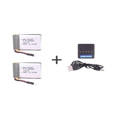 시마 Syma X5E 드론 배터리 2개 + 5in1 멀티 충전기, 1개