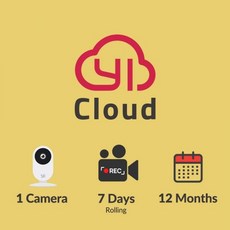 YIKami 클라우드 플랜 3개월 카메라 1대 7D 롤링 스토리지 서비스 PCMac 온라인 코드, 12m, ENTRY plan