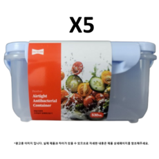 데일리앤쿡 프레실버 순은 향균 밀폐 용기, 5개, 소형(0.53L)