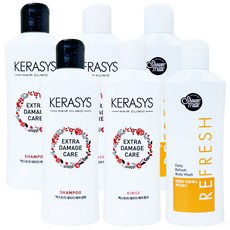 애경 케라시스 엑스트라 데미지 케어 180ml 2개씩 (샴푸 + 린스 + 샤워메이트 리프레시 망고 바디워시), 1개