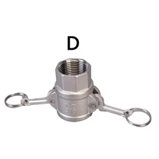 304 316 스테인레스 1/2 BSP 암 수 캠록 피팅 어댑터 바브 호스 펌프용 빠른 분리, 02 304 Stainless, 02 2-1/2", 04 Type D
