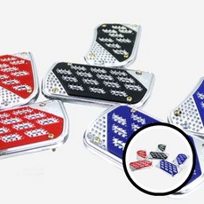 자동차 패달 튜닝 2P 자동차 패달 엑셀 브레이크 차량 튜닝 오토 액세서리 스포츠 스틸 커스터마이징 차량용 z18+305KZ, 오토2P_레드