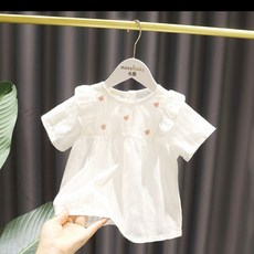 DFMEI 女寶寶公主裙新款兒童夏裝女童裙襬小清新百搭小花娃娃衫潮