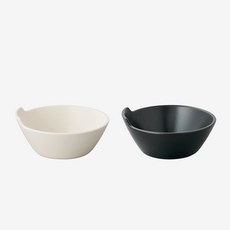킨토 카코미 볼(앞접시) 140mm - 블랙 화이트, 1개