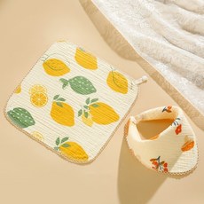 寶寶紗布方巾兩用口水巾 - 小熊圖案 新生兒適用 (12H出貨), 詳見包裝, 詳見包裝, 大檸檬