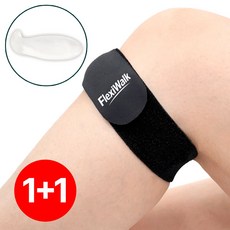 플렉시워크 완전초밀착 무릎슬개건보호대, 블랙, 2개