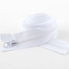 60cm 비슬론 점퍼지퍼5호 개이빨지퍼 자크, 1개, 점퍼지퍼60cm-101화이트