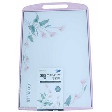 코렐 코디네이츠 블루베리+백합 항균위생 양면도마 대-44.5cm 1개/핑크, 1개, 핑크