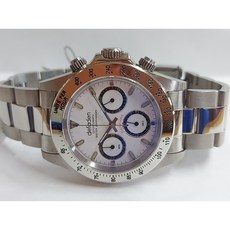 defaden 迪凡雅登 石英腕錶 賽車運動 三眼計時碼錶 白面 藍寶石水晶玻璃鏡面 全新品