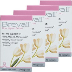 Barleans Brevail木酚素萃取膠囊, 30顆, 4罐