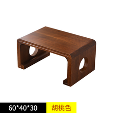 다다미 테이블 일본식 찻상 다도 식탁 원목 우드 좌탁, 브라운 (길이60 폭40 높이30cm)