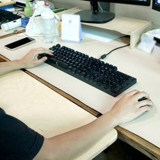 자작나무 책상 연장 선반 국내 제작 확장 보조 테이블 키보드 거치대 트레이, 자작나무 책상연장선반 기본형