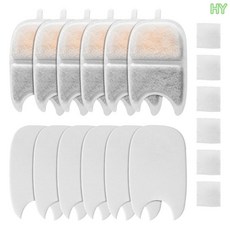 무선 고양이 분수 필터 스폰지 교체 세트 135 플로즈 4L 트리플 12 호환, WHITE