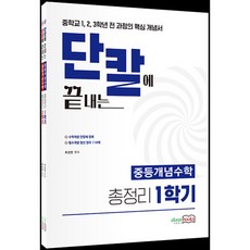 (추선진) 단칼에 끝내는 중등개념수학 총정리 1~2학기 세트 -전2권, 상세내용 참조, 상세내용 참조