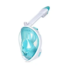 어린이 스노클 마스크 풀페이스 카메라 마운트가 장착된 214세 어린이용 스노클링 장비 180도 파노라마 뷰 세트 김서림 방지
