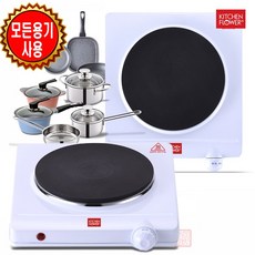 키친플라워 뉴 핫플레이트 전기레인지 5단계 온도조절 세라믹 코팅 열판 소형 미니 전기렌지, 프리스탠딩, 전기레인지KEP.SJ3500