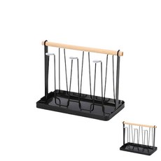 스탠드 컵건조대 6구 블랙 컵정리대 컵행거