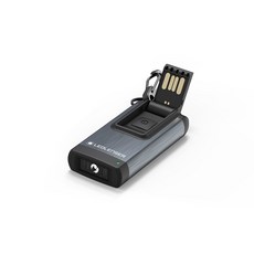德國Ledlenser K4R充電式鑰匙圈手電筒，多色可選，輕巧便攜，高亮度照明，USB充電, 1個, 灰色 4GB隨身碟升級版