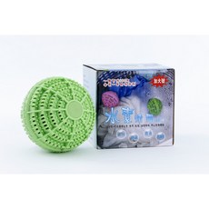 水素精靈 洗衣球 加大號110克 升級銀離子配方 無需洗衣精 可重複使用300次 綠色單入, 1個, 綠色, 1個裝