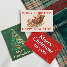 포포샵 새해 연말 크리스마스 스티커 소품 장식 선물 포장, 사각(s), 90개, 4.3종세트