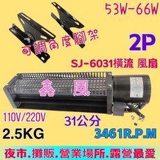 鑫風 SJ-6031 橫流風扇 含活動腳架 鼓風機 抽風機 排風機, SJ6037 機台無腳架+