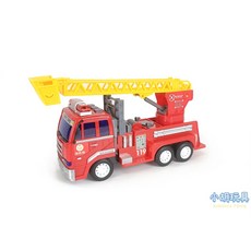 KIDMATE 孩子王 台灣好車隊-聲光雲梯消防車 (台灣配音/附電池/磨輪/ST安全玩具), 1個, 1台(附電池), 紅色