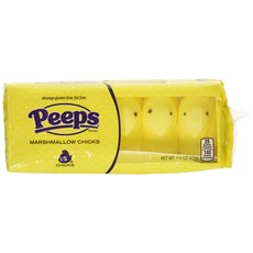 마시멜로 핍스 옐로우 병아리 (5개 1팩) Marshmallow Peeps Yellow Chicks (1pk of 5), 1개, 41.96g
