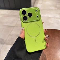 適用果粉17promax皮紋磁吸手機殼支持無線充iPhone16plus保護套15