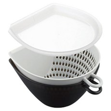 AKEBONO 曙產業 附蓋可瀝水調理盆, 1組, 瀝水碗 + 碗 + 蓋子