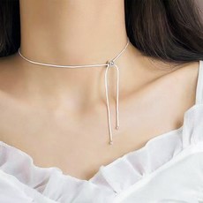 아이루리 은볼 길이 조절 스네이크 목걸이 슬림 깔끔 뱀줄 데일리 드롭 여성 패션 주얼리