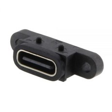 C 타입 방수 암 USB 소켓 포트 나사 구멍이 있는 고속 충전 인터페이스 180 도 커넥터 2 핀 1 개, [01]1pcs, 1개
