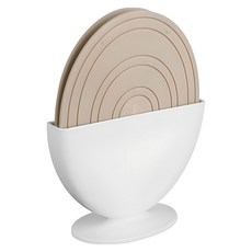 Salle Ma 蛋型隔熱墊 附收納架, 奶油, 1組