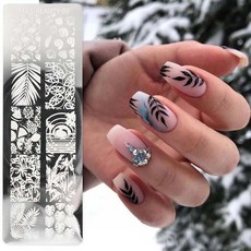 [C43] 스탬핑 네일아트 플레이트판 6종 하트 플라워 나비, 옵션1 FB-01, 1개